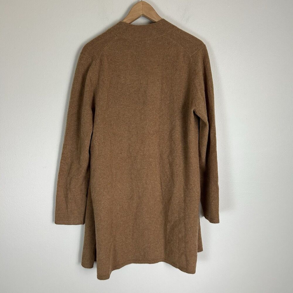 Charter Club Luxury Cashmere Large Cardigan Brown Sweater Duster Long Open Front - Picture 6 of 6